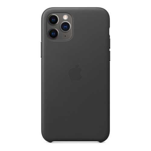 Чехол Apple для iPhone 11 Pro Leather Case - Black в Евросеть