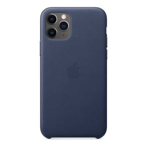 Чехол Apple для iPhone 11 Pro Leather Case - Midnight Blue в Евросеть