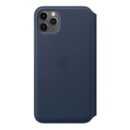 Чехол Apple Leather Folio Deep Sea Blue для смартфона iPhone 11 Pro Max (MY1P2ZM/A) в Евросеть