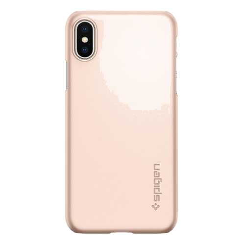 Чехол Apple Spigen Thin Fit Blush Gold для iPhone X 057CS22110 в Евросеть