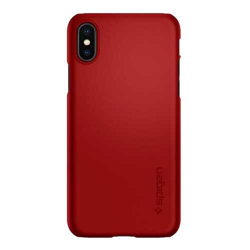 Чехол Apple Spigen Thin Fit Metallic Red для iPhone X 057CS22109 в Евросеть