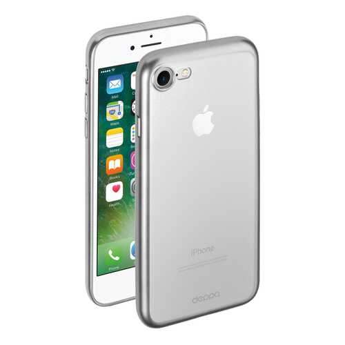 Чехол для iPhone Deppa 85282 Gel Plus Case для Apple iPhone 7 / 8 Серебряный в Евросеть