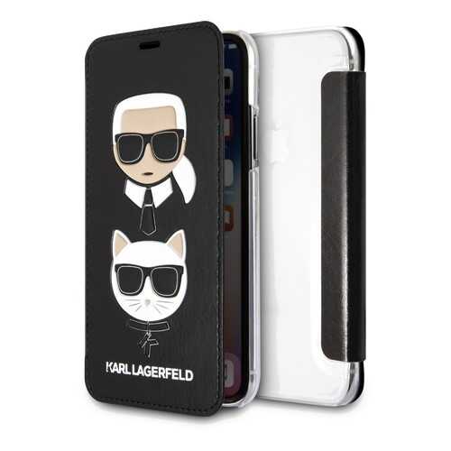 Чехол Karl Lagerfeld PU Leather Booktype (KLFLBKPXKICKC) для iPhone X/Xs (Black) в Евросеть