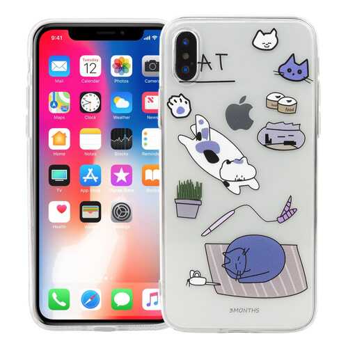 Чехол KAWAI для iPhone X/XS Cat в Евросеть