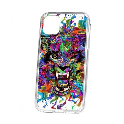 Чехол Kruche Apple iPhone 11 Print Colored beast в Евросеть