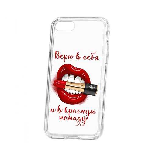 Чехол Kruche Apple iPhone 7 Print Red lipstick в Евросеть