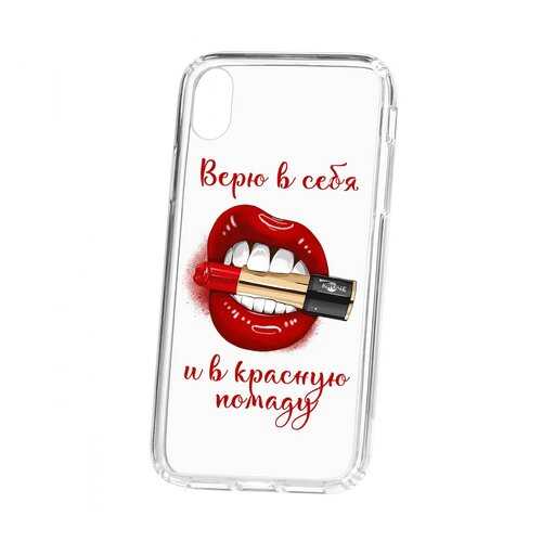 Чехол Kruche Apple iPhone XR Print Red lipstick в Евросеть