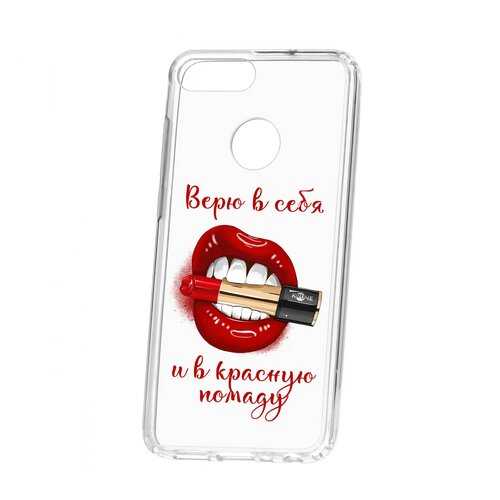 Чехол Kruche Huawei Honor 9 Lite Print Red lipstick в Евросеть