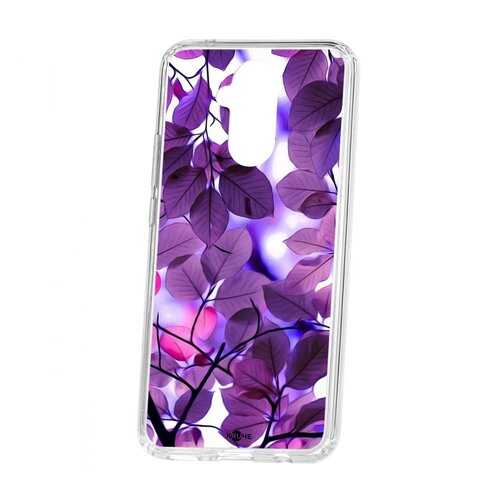 Чехол Kruche Huawei Mate 20 Lite Print Purple leaves в Евросеть