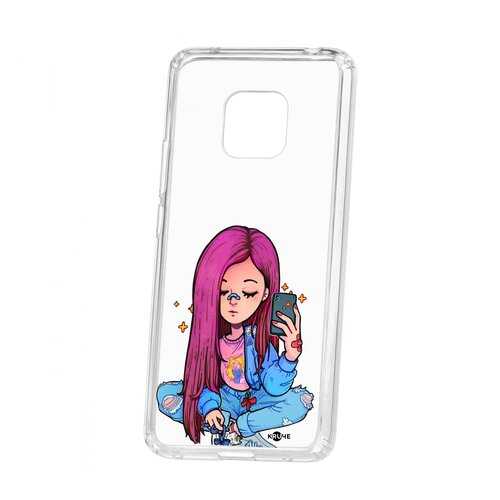 Чехол Kruche Huawei Mate 20 Pro Print Pink Hair в Евросеть