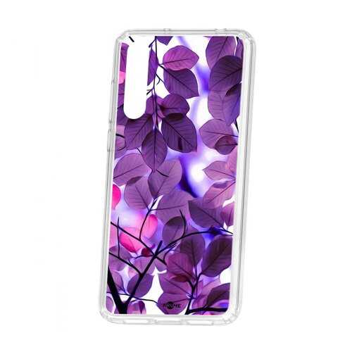 Чехол Kruche Huawei P20 Pro (Plus) Print Purple leaves в Евросеть