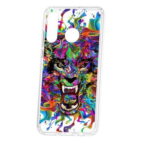 Чехол Kruche Huawei P30 Lite Print Colored beast в Евросеть