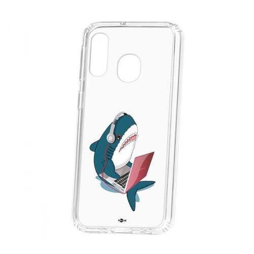 Чехол Kruche Samsung Galaxy A40 2019 Print Акула в Евросеть