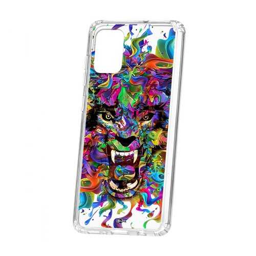 Чехол Kruche Samsung Galaxy A71 Print Colored beast в Евросеть