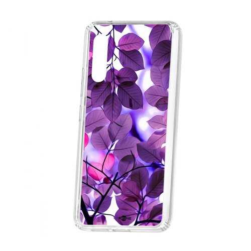 Чехол Kruche Samsung Galaxy A90 5G Print Purple leaves в Евросеть