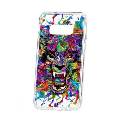 Чехол Kruche Samsung Galaxy S10e Print Colored beast в Евросеть