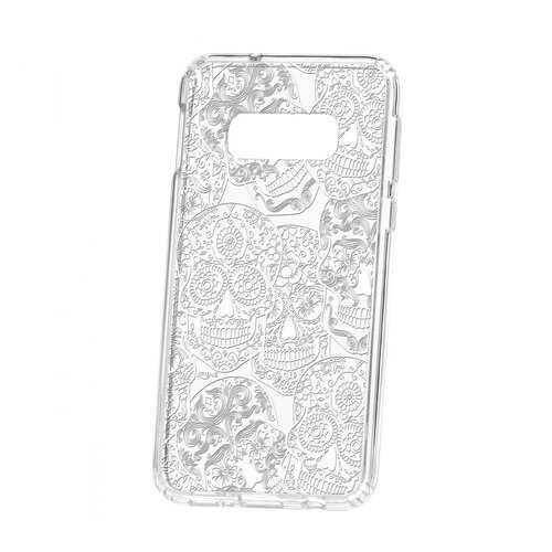 Чехол Kruche Samsung Galaxy S10e Print Skull White в Евросеть