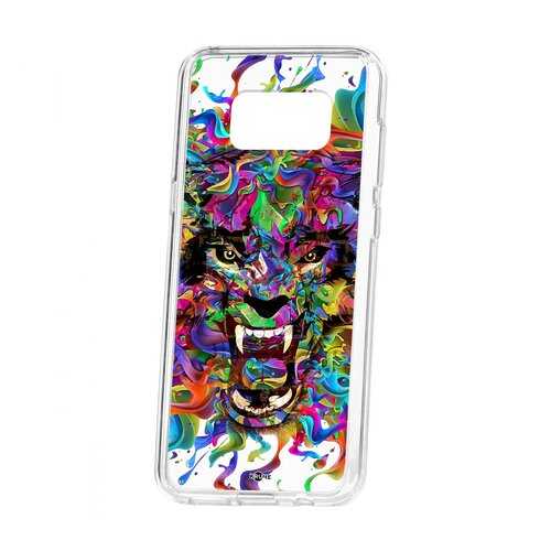 Чехол Kruche Samsung Galaxy S8 Plus Print Colored beast в Евросеть