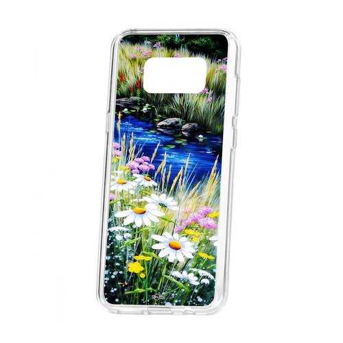 Чехол Kruche Samsung Galaxy S8 Plus Print Ромашки у ручья в Евросеть