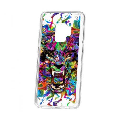 Чехол Kruche Samsung Galaxy S9 Print Colored beast в Евросеть