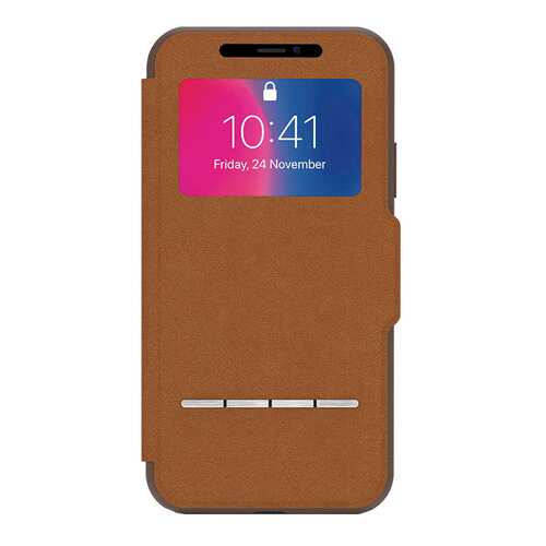 Чехол Moshi SenseCover для iPhone X - Caramel Brown 99MO072731 в Евросеть