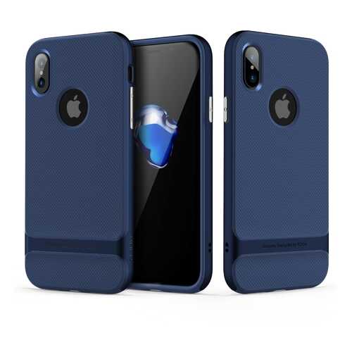 Чехол накладка Rock Royce Series для Apple iPhone X/Xs Blue в Евросеть