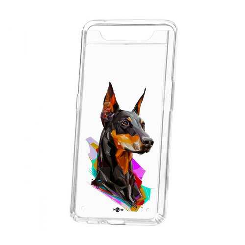 Чехол Samsung Galaxy A80 Kruche Print Доберман в Евросеть