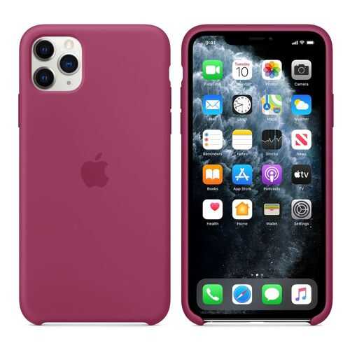 Чехол Silicone Case для Apple iPhone 11 Pro Max Pomegranate (MX052FE/A) в Евросеть