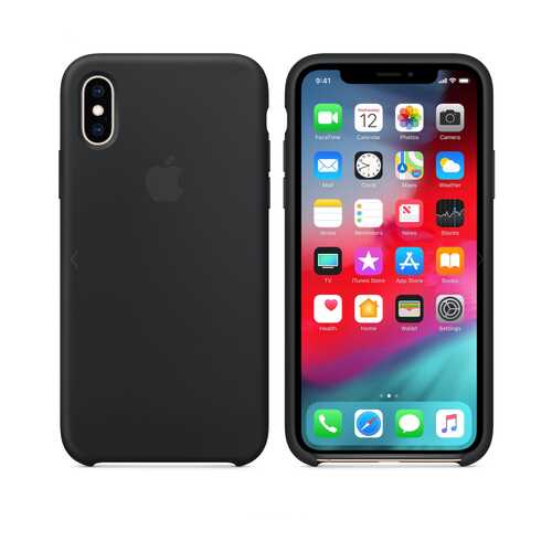 Чехол Silicone Case для Apple iPhone X / Apple iPhone XS Black (MIS7FE/A) в Евросеть