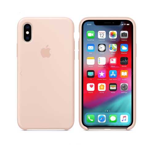 Чехол Silicone Case для Apple iPhone X / Apple iPhone XS Pink Sand (MU2OFE/A) в Евросеть