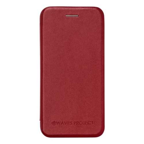 Чехол Waves Protect кожаный для iPhone 7, 8 red в Евросеть