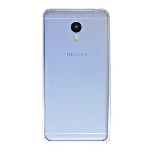 Металлический округлый бампер на пряжке для Meizu M3 Note (Серебряный) в Евросеть