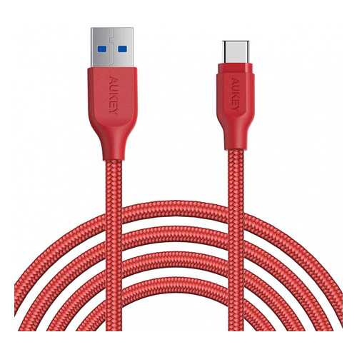 Кабель Aukey Braided Nylon Type-C 2м Red (CB-AC2) в Евросеть