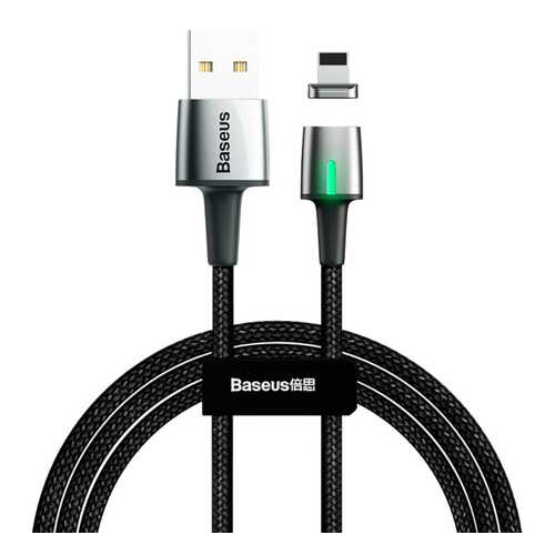 Кабель Baseus Zinc Magnetic Cable USB - Lightning 2м Black в Евросеть