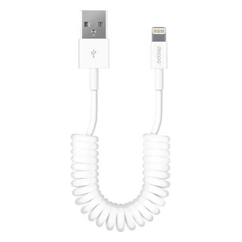 Кабель Deppa USB - 8-pin Lightning для Apple, витой, MFI, 1,5 м., белый в Евросеть