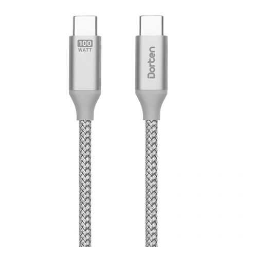 Кабель Dorten USB-C to USB-C PD Charging Cable Tetron Series 2 м Silver в Евросеть