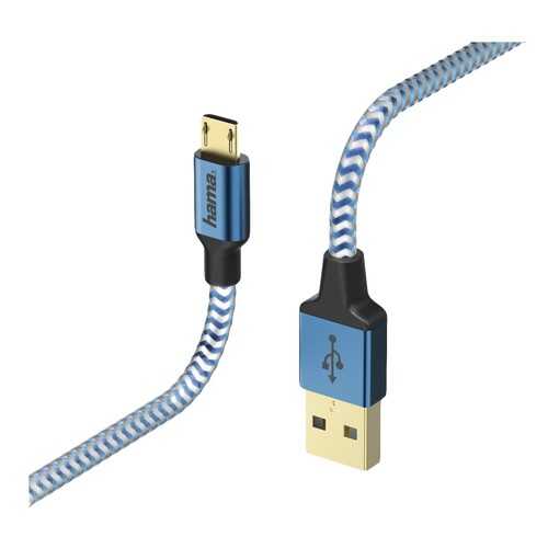 Кабель Hama 178289 microUSB 1,5м Blue в Евросеть