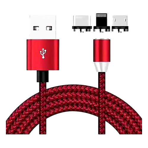 Кабель магнитный ZIBELINO с подсветкой USB-USB Type-C/Lightning/microUSB (3в1) 1м в Евросеть