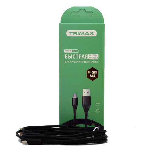 Кабель Trimax Micro-USB T2M 2m Black в Евросеть