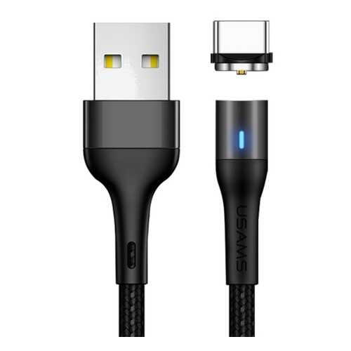 Кабель Usams SJ334 USB-A/C, Magnetic, Black (УТ000020306) в Евросеть