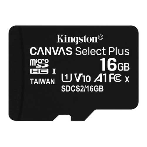 Карта памяти Kingston 16GB Canvas Select Plus (SDCS2/16GBSP) в Евросеть