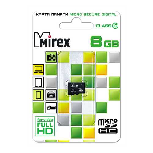 Карта памяти MIREX Micro SDHC 8GB в Евросеть