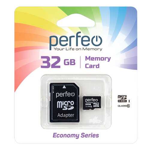 Карта памяти Perfeo microSD 32GB High-Capacity (Class 10) economy series в Евросеть