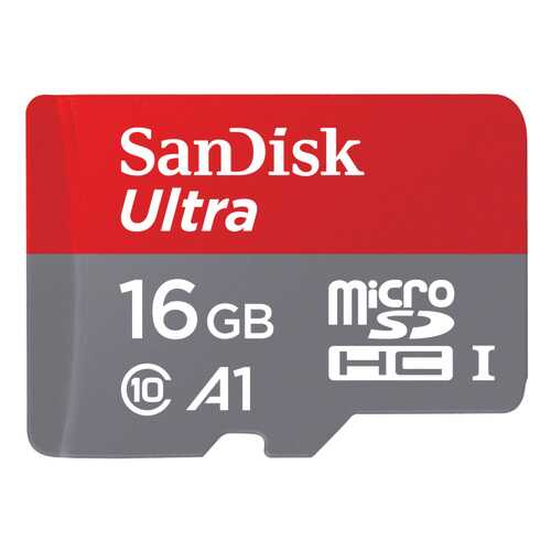 Карта памяти SanDisk Micro SDHC Ultra SDSQUAR-016G-GN6IA 16GB в Евросеть