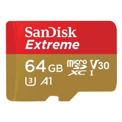 Карта памяти SanDisk Micro SDXC Extreme SDSQXAF-064G-GN6AA 64GB в Евросеть