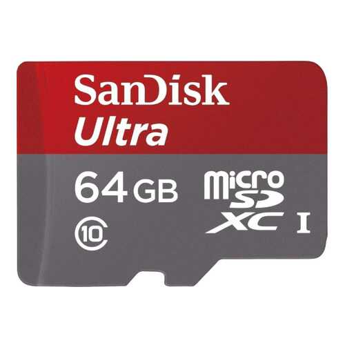 Карта памяти SanDisk Micro SDXC Ultra UHS-I 64GB в Евросеть