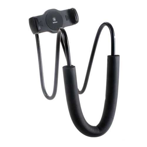 Держатель Baseus New Neck-Mounted Lazy Bracket Most of mobile devices 4-10 inch Black в Евросеть