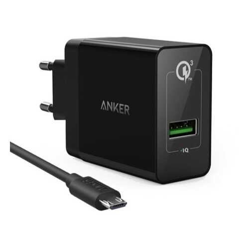 Сетевое зарядное устройство Anker PowerPort 1 USB 2A Black в Евросеть