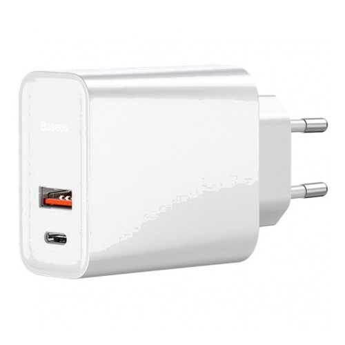 Сетевое зарядное устройство Baseus USB+Type-C 30W White (CCFS-C02) в Евросеть