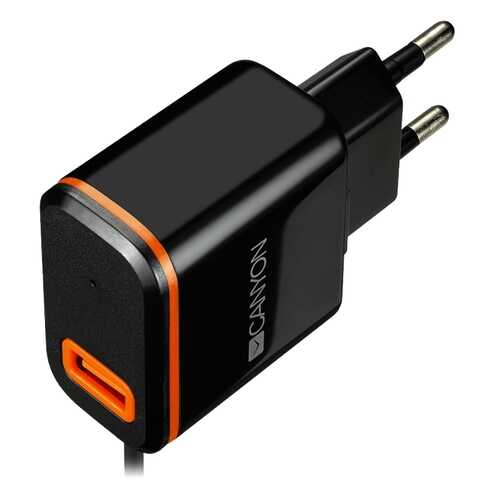 Сетевое зарядное устройство Canyon 1 USB/USB Type-C 2,1A Black в Евросеть